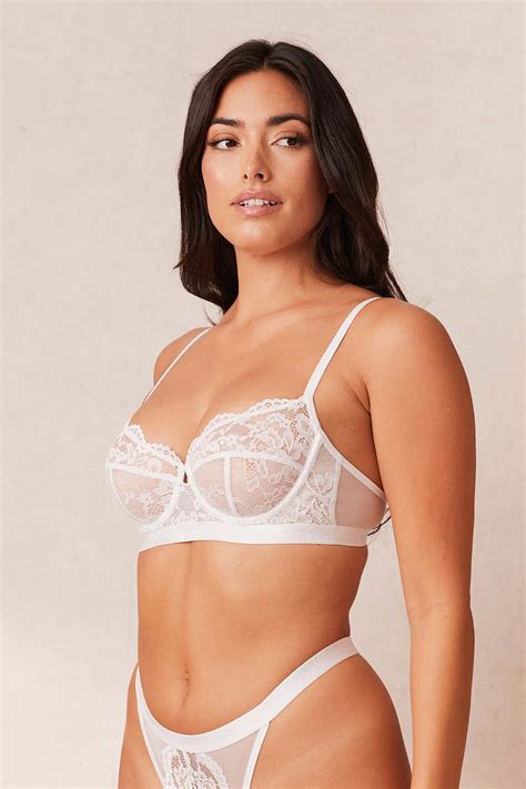 White Lace Bras & White Lace Bralettes