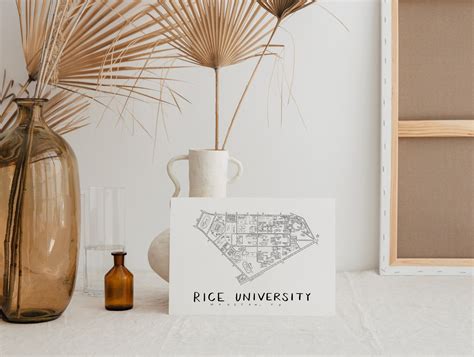Rice University Campus Map Print – (BY) ALEISHA