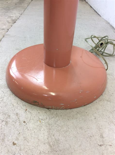 Postmodern Pink Floor Lamp with Attached Glass End Table and Empire ...