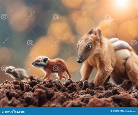 Conceptual Illustration of Evolution Theory and Development Stock Illustration - Illustration of ...