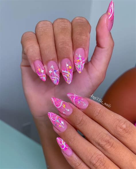 Swirling into Pink Fantasy: 33 Latest Neon Pink Nail Ideas To Try In ...