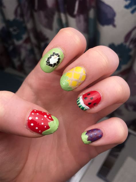 Fruit nail art in 2025 | Fake nails designs, Fruit nail art, Fruit nail ...