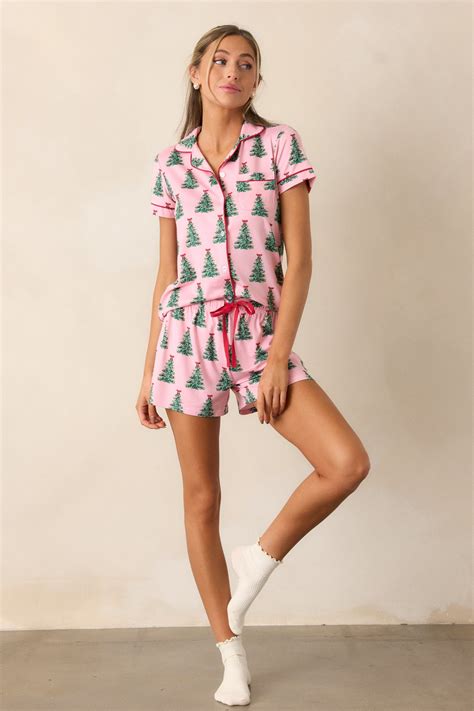 Pink Pajama Shorts - All Pajamas | Red Dress
