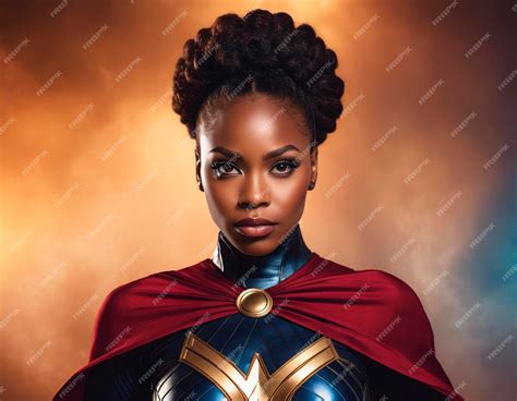 Premium Photo | African american superhero Portrait of black woman n ...