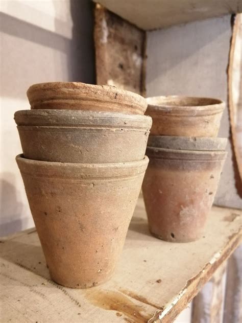 Antique French Tiny Terracotta Pots Set of 3 - Etsy