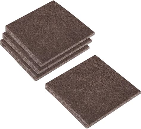 8 Pack - Brown Self Adhesive Square Furniture Felt Pad Surface ...