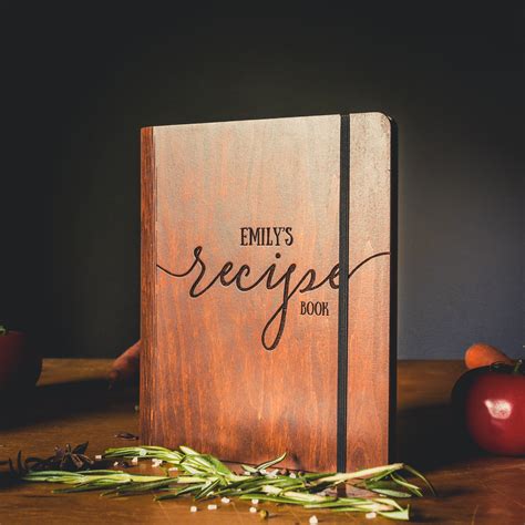 Personalized Wooden Recipe Book Binder - Custom Gifts – CustomCraftUA