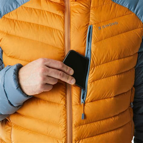 Men's mountaineering down jacket Ochre - Grey | Simond