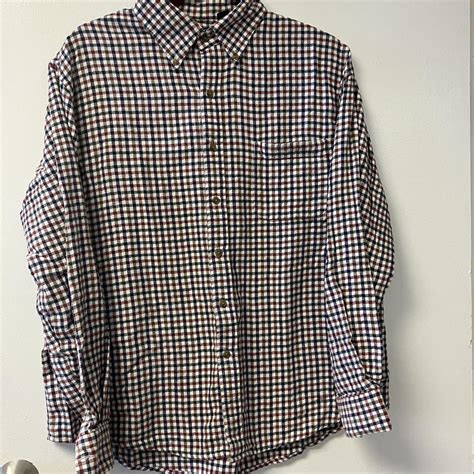 Vintage Lands’ End Flannel Shirt - Depop