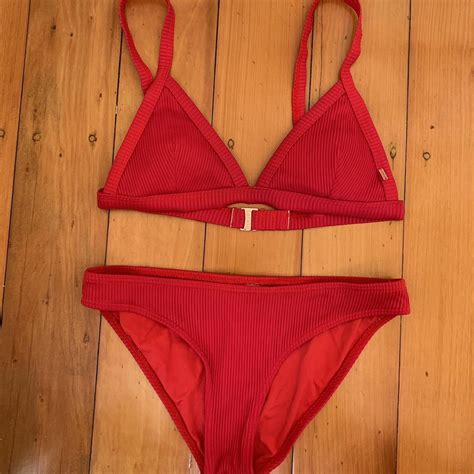 SEAFOLLY - Red Bikini Set worn once SIZE: 6 (A/B... - Depop