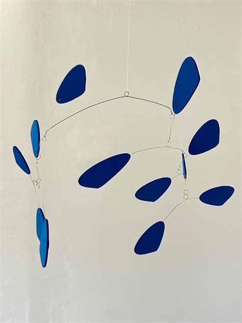 Modern Hanging Mobile Art Blue #4 Lightweight Kinetic Sculpture - Etsy ...