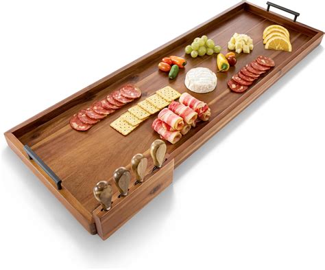 Amazon.com: TIDITA 36 inch Large Acacia Wood Charcuterie Board with ...