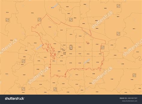 Us Oregon Portland City Map Zip Stock Vector (Royalty Free) 2463367397 ...