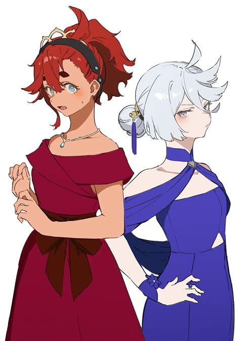 Suletta and Miorine by Original Character Designer, Mogumo : r/Gundam