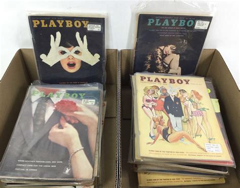 Lot - (40) Vintage Playboy Magazines