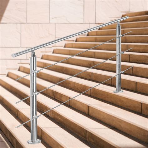 Corrimano In Acciaio Inox Per Scale - Ringhiera 150 Cm, Diametro 42 Mm, Per Interni Ed Esterni