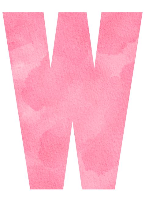 rosado acuarela dibujos animados Inglés alfabeto, letra w para niños y ...