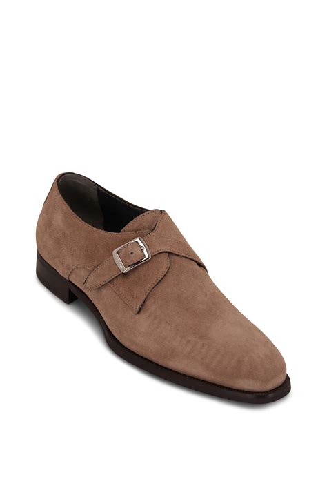 Di Bianco - Sand Monk Strap Suede Dress Shoe | Mitchell Stores