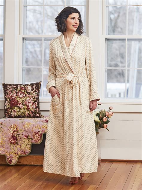 Ladies long cotton dressing gown online