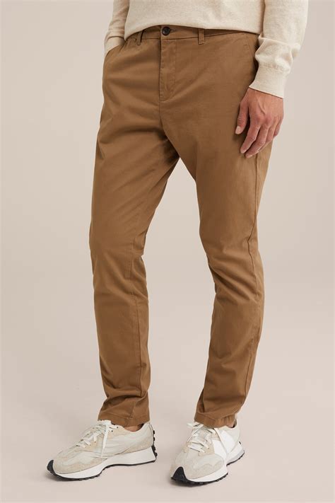 Heren slim fit chino met stretch | wefashion.com