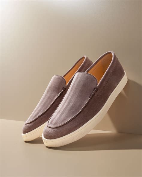 Brunello Cucinelli Men's Hybrid Venetian Suede Slip-Ons | Neiman Marcus