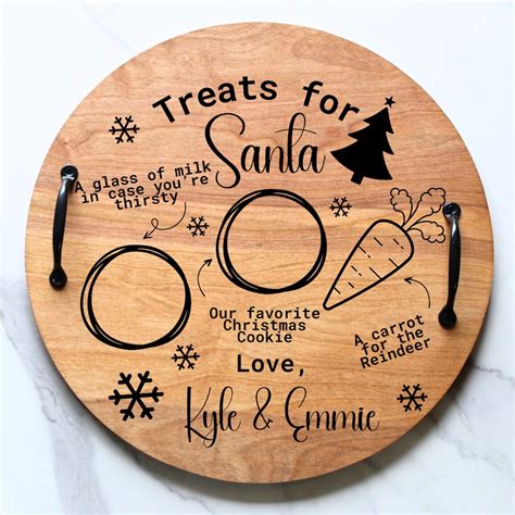 Personalized Santa Cookie Tray Custom Santa Cookie Plate for Santa ...