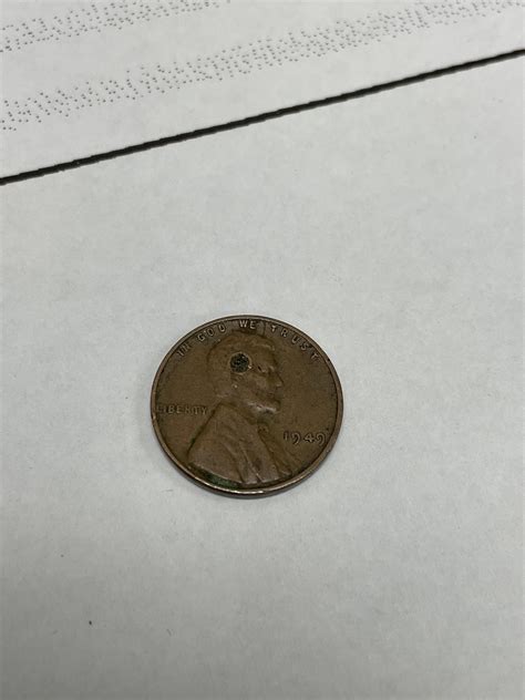 1949 Wheat Penny Hole In Head : r/coincollecting