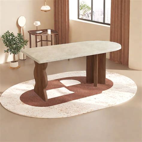 A Zoetic Home French Medieval Style Rock Slab Dining Table | Wayfair