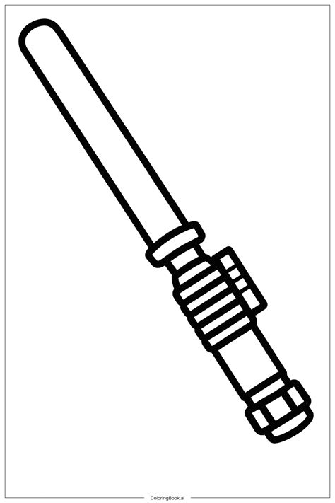 Luke Skywalker Lightsaber Coloring Page