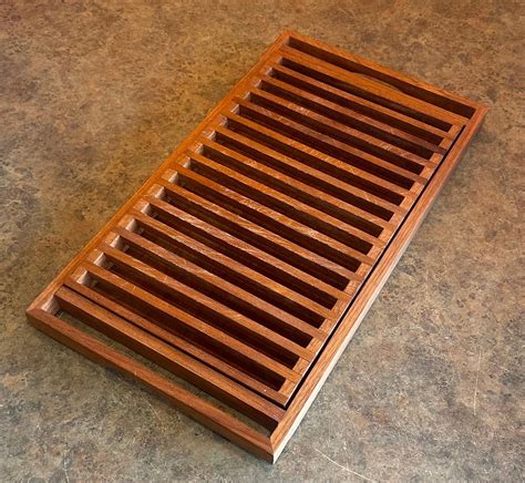 Danish Modern Teak Bread Cutting Board with Handles For Sale at 1stDibs