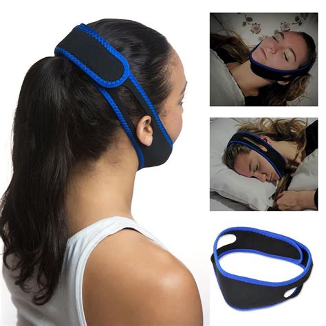 Snore Stop Adjustable Anti Snoring Chin Strap Quiet Sleeve Jaw Solution Belt Reduce Sleep Stress ...