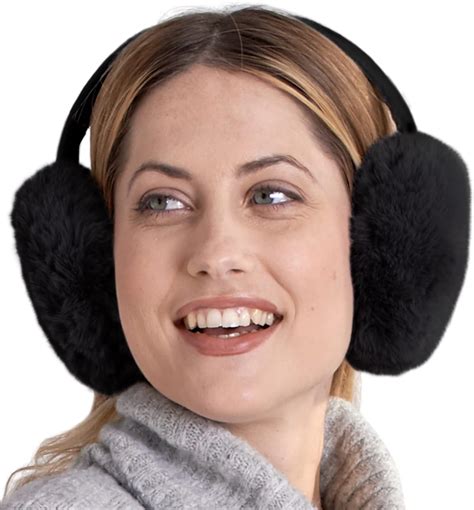 Ear Muffs for Women - Winter Ear Warmers - Soft & Warm Cable Knit Furry ...