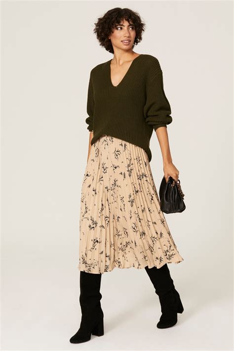 Olive Deep V Neck Sweater by Thakoon x RTR | Rent the Runway