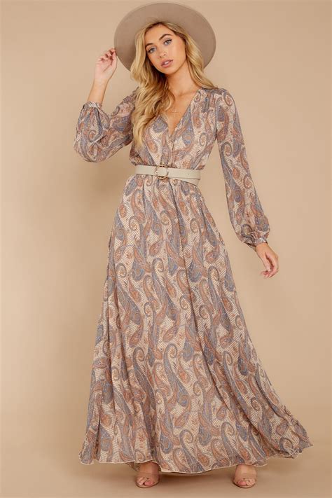 Clothing Original Vintage 70s Dress Maxi Red Small Size Boho Hippy ...