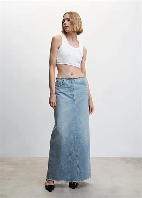 Mango + Denim Long Skirt