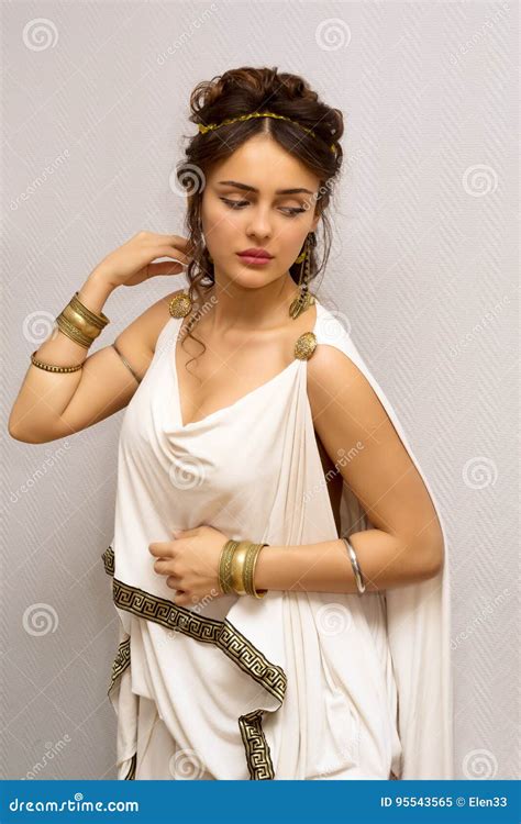 Greece woman stock image. Image of looking, luxury, greek - 95543565