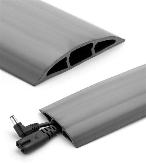 Amazon.com: Bates- Floor Cord Cover, 8ft Cable Cover, Grey Extension ...