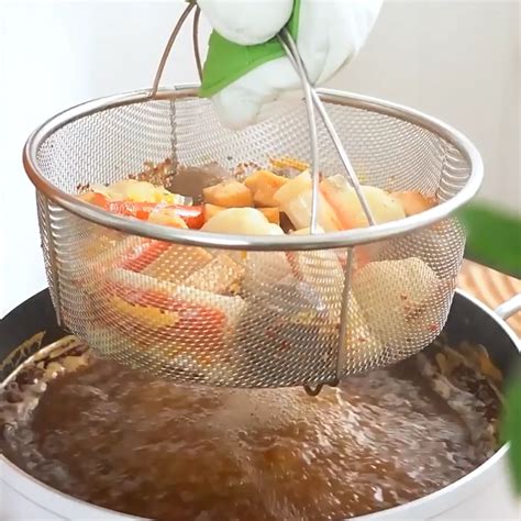 Kitchen Steaming Rack Vegetables Fruit Colander Strainer Food Metal ...