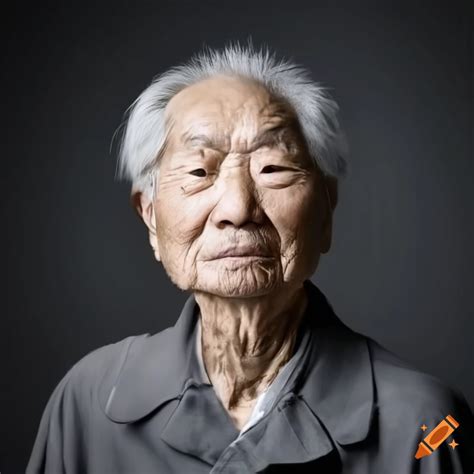 Handsome 90-year-old japanese elderly man in a photorealistic image on Craiyon