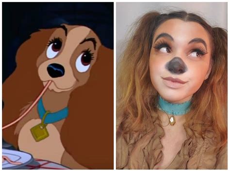 Lady and the Tramp makeup in 2025 | Disney halloween costumes, Cute ...