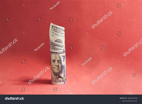One Hundred Dollar Bill On Red Stock Photo 2461015439 | Shutterstock