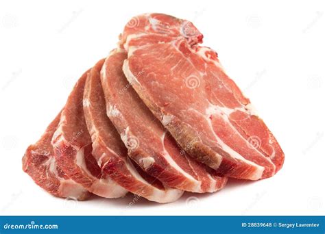 Chuleta De Cerdo Cruda Vista Superior De Carne De Cerdo Cruda Chuleta