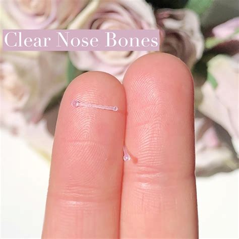 Clear Nose Ring Clear Nose Stud Clear Nose Retainer Clear Nose Bone ...