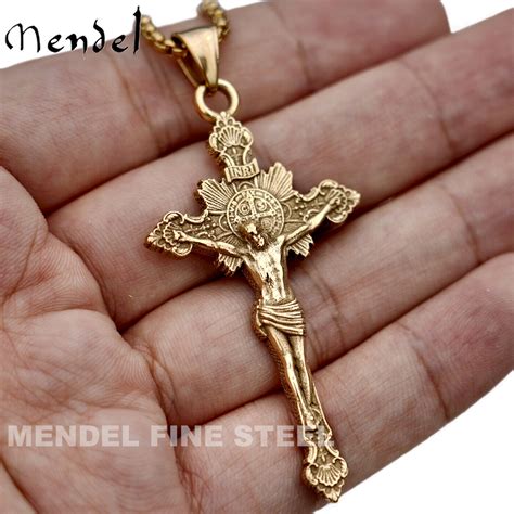 Gold Cross Necklace With Jesus