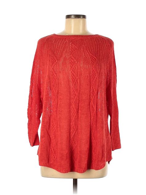 Rosie Neira Women Red Pullover Sweater M | eBay