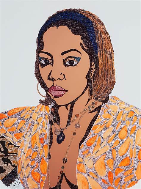 Mickalene Thomas - Portrait of a Lovely Six Foota #1 For Sale at 1stDibs