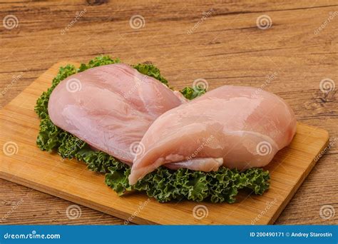 Raw Chicken Breast for Cooking Stock Image - Image of poultry, garlic ...