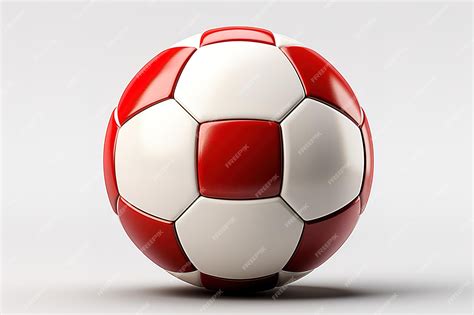 Premium Vector | Realistic red soccer ball isolated on white background ...