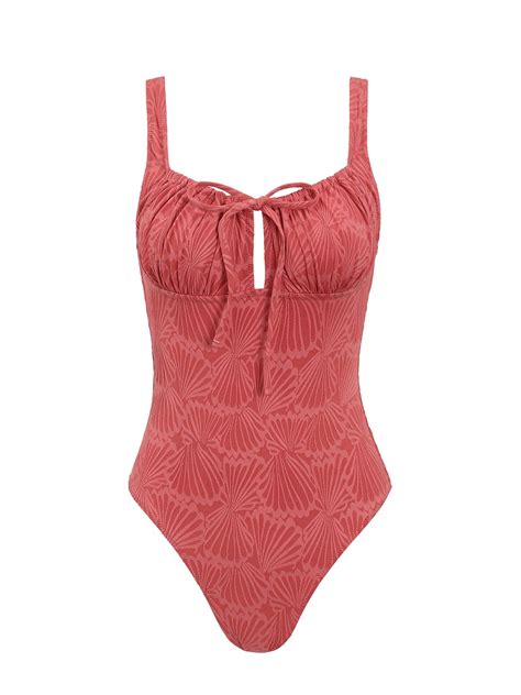 BERLOOK Women's Tie Floral Sexy One-Piece Tankini Bathing Suits ...