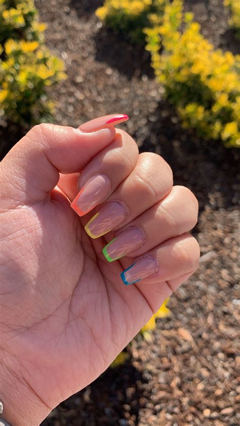 35 cutest colored french tips nail art ideas to copy – Artofit